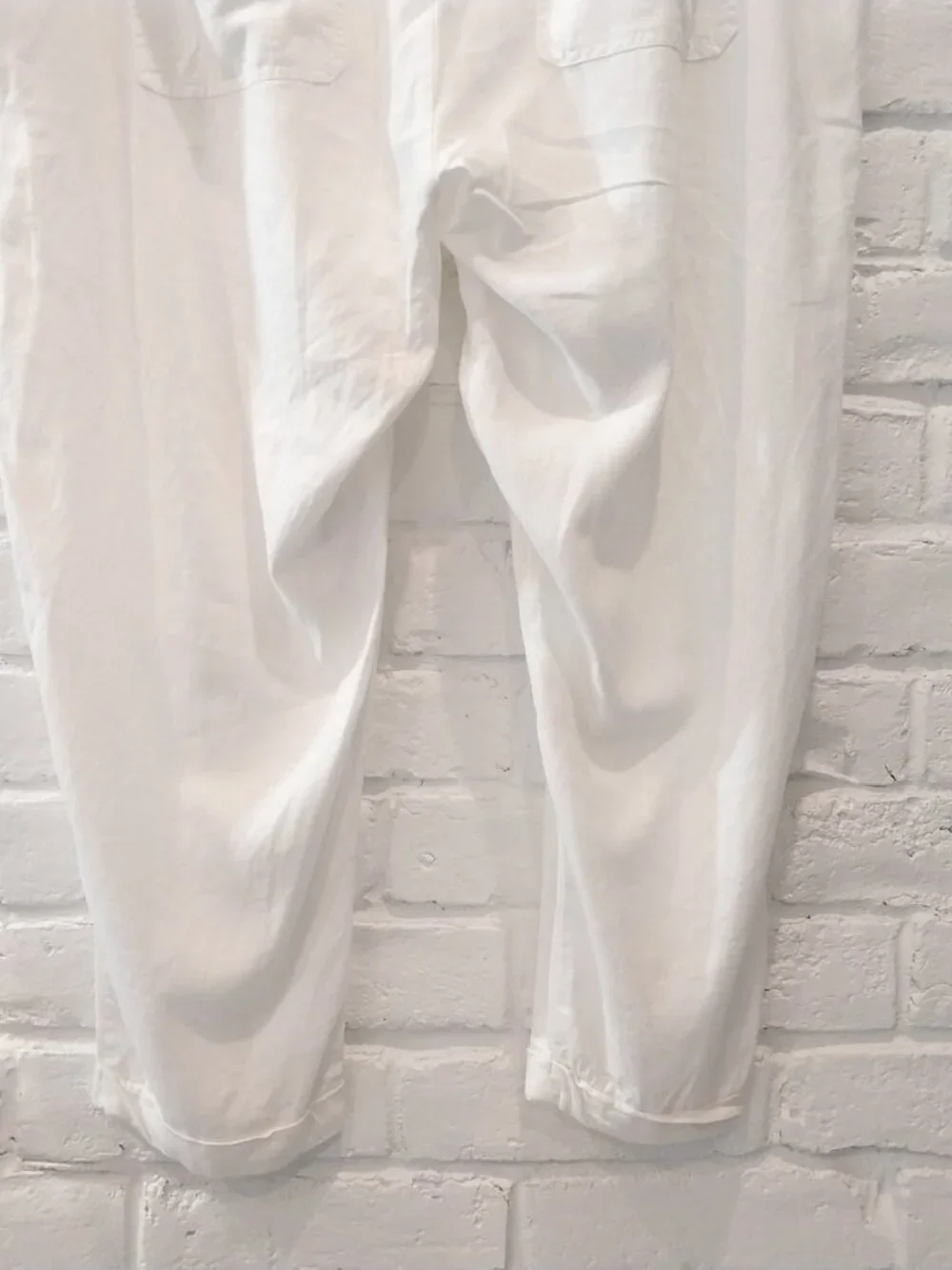 Old Navy White Linen Blend Pants Mens XXL 46X27 Drawstring Elastic Waist Pockets